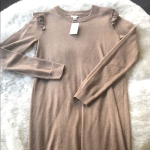 JCrew camel sweater dress NWT